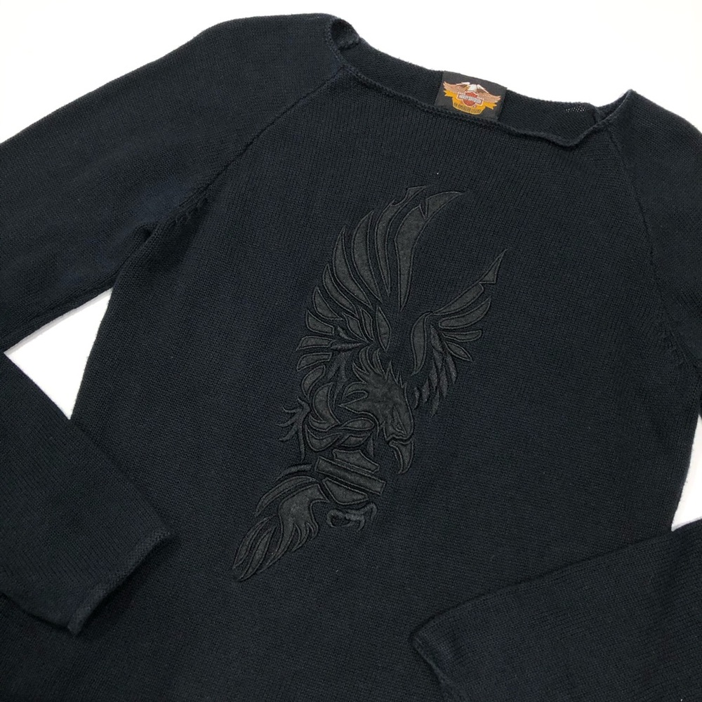 VTG Harley-Davidson Embroidered Eagle Knit Sweater